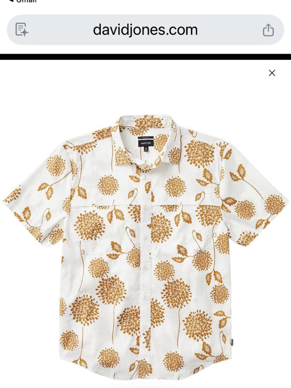 BRIXTON CHARTER X S/S WOVEN SHIRT-Men's (New w/o tags)